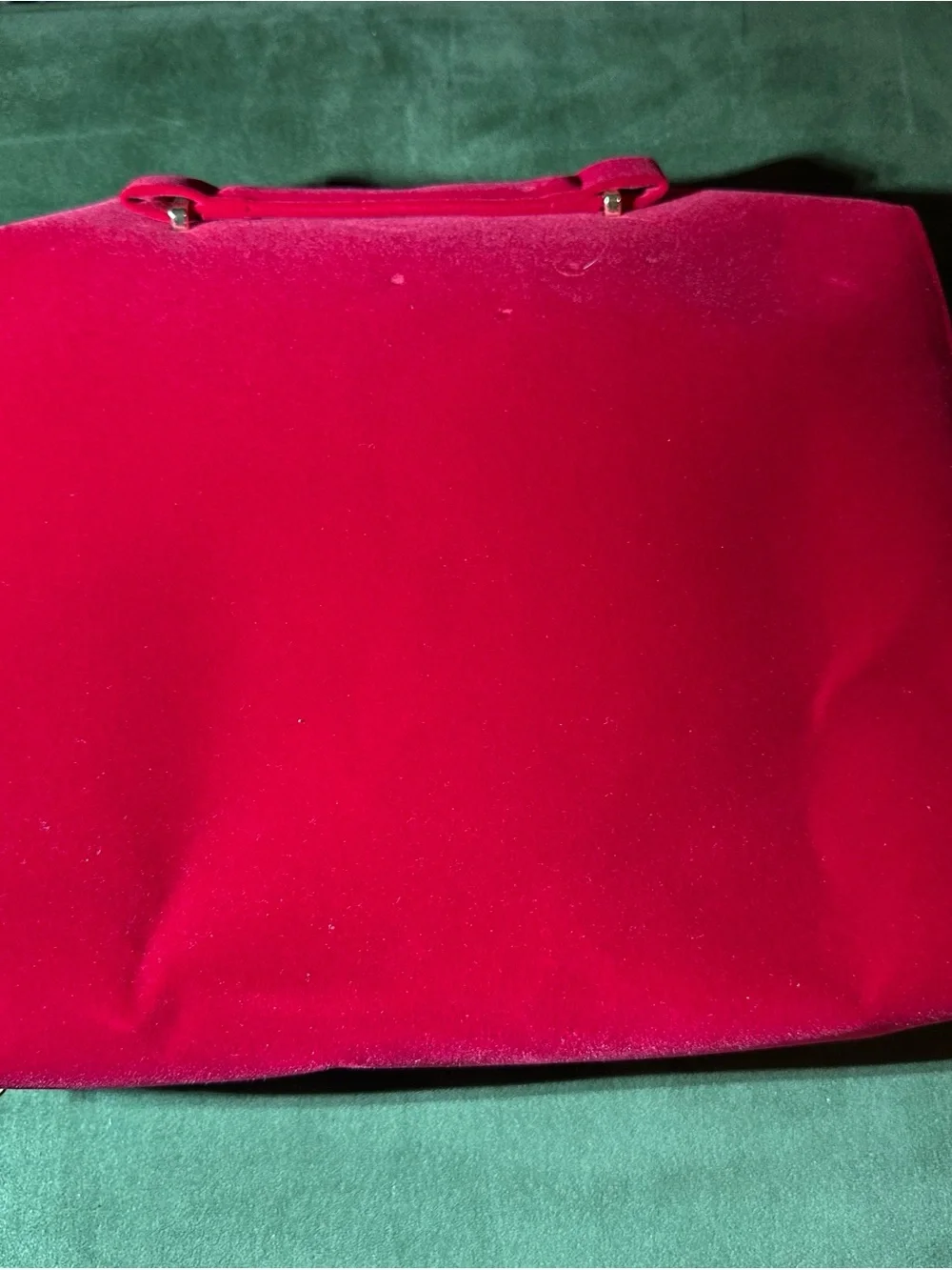 Red Velvet Bow Cosmetic Pouch - Unbranded